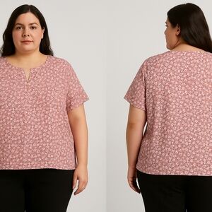 Women’s Plus Size Floral Blouse – 1XL